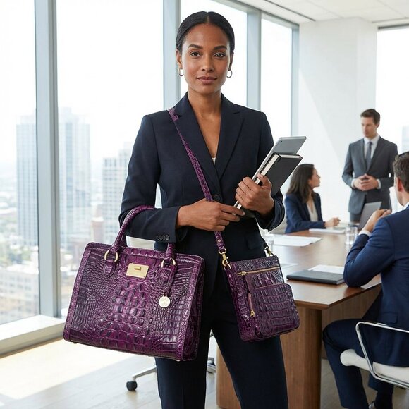 Authentic Brahmin Annabelle Melbourne dark Iris Melbourne - Picture 3 of 3